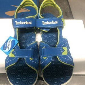 Timberland Seaswirl Soft Leather Light Blue Beach Sandals Boy's (Size: 7) A2198